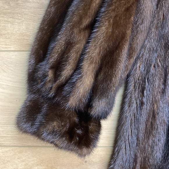 Genuine Mahogany Mink Full Length Coat - Picture 5 of 17